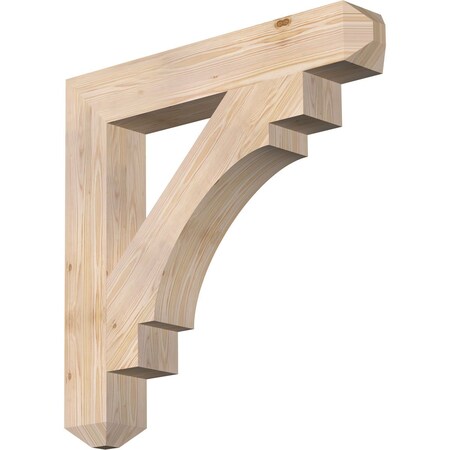 Ekena Millwork Merced Craftsman Smooth Bracket, Douglas Fir, 5 1/2"W x 36"D x 36"H BKT06X36X36MRC04SDF